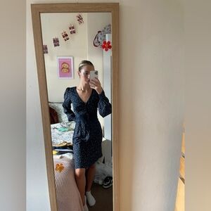 Warehouse floral mesh detailed dress